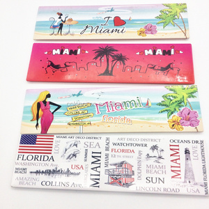 Miami Souvenir Designer Wholesale Price Custom Tinplate Magnets Miami Souvenir Gift Decorative Accent