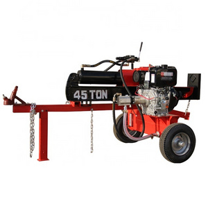 45ton forestry machinery wood log cutter and splitter with diesel powered horizontal vertical hydraulic fast log splitter