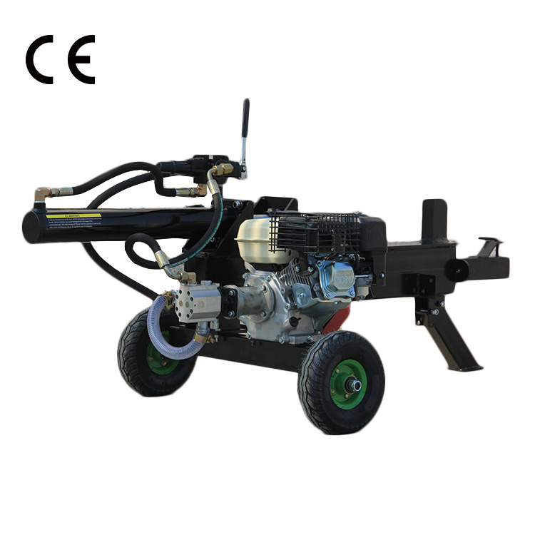 horizontal chopper machine 45 ton with lift firewood tree harvester wedge cutter vertical hydraulic valve for log splitter