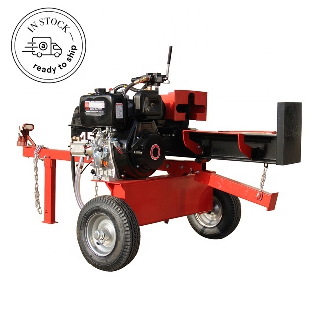 45ton forestry machinery wood log cutter and splitter with diesel powered horizontal vertical hydraulic fast log splitter