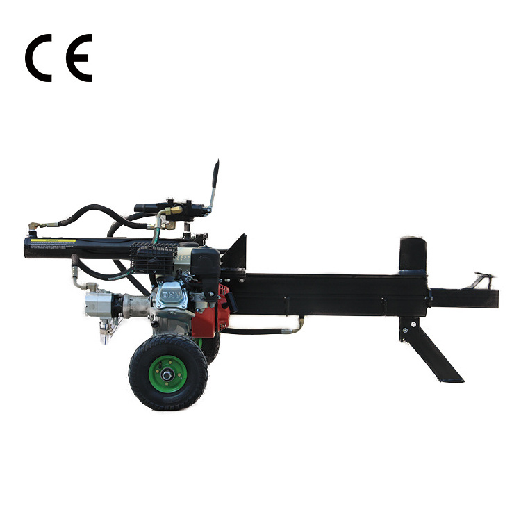 horizontal chopper machine 45 ton with lift firewood tree harvester wedge cutter vertical hydraulic valve for log splitter