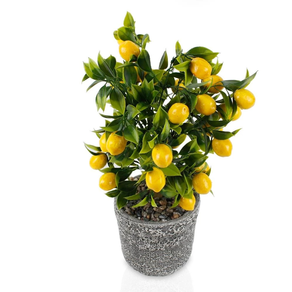 Wholesale Artificial Lemon Bonsai Plants Artificial Fruit Tree Indoor Decor Small Artificial Tree