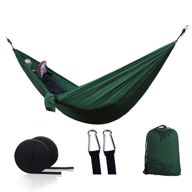 Nylon Hammock Adult Camping Travel Survival Garden Swing Hunting Sleeping Bed Portable Hammock