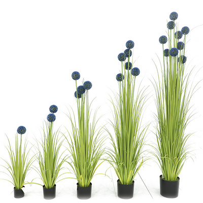 Hot Sale Indoor Decorative Artificial outdoor Plastic Onion Grass Weeds Reeds Grass For Indoor Decoration