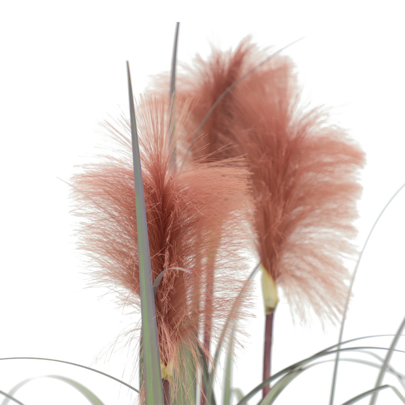 Hot-sale Indoor Outdoor Decoration Potted Plants  Artificial Plastic Red Flower Onion Grass