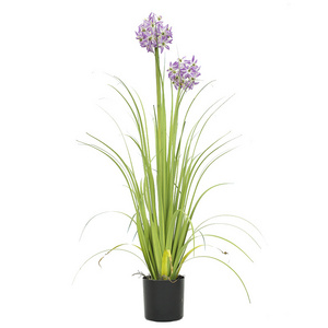 High-quality Simulation PVC Artificial Leaves Delicate Potted Plants Onion Grass For Garden Home Decoration