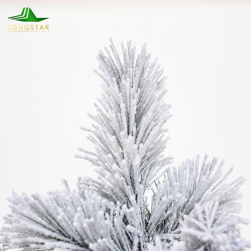 Delightful Snow Enveloped Prelit Christmas Tree with Sparkling Frost for an Irresistible Winter Wonderland