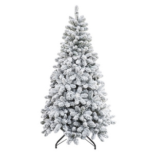 Charming Snow Covered Prelit Christmas Tree with Icy Sparkles Perfect for a Mesmerizing Festive Holiday Environment