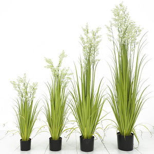 Indoor Outdoor Plastic Timothy Grass Artificial Pampas Onion Grass Decor Tall Potted Plant Flower Pot For Home Garden Decor