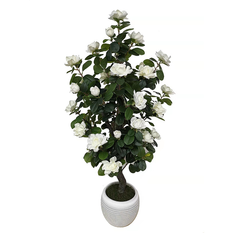 Decor Garden Supplies Cherry Blossom Tree Plant Artificial Tree Decorative Pink Rose Flower Artificial Bonsai Tree