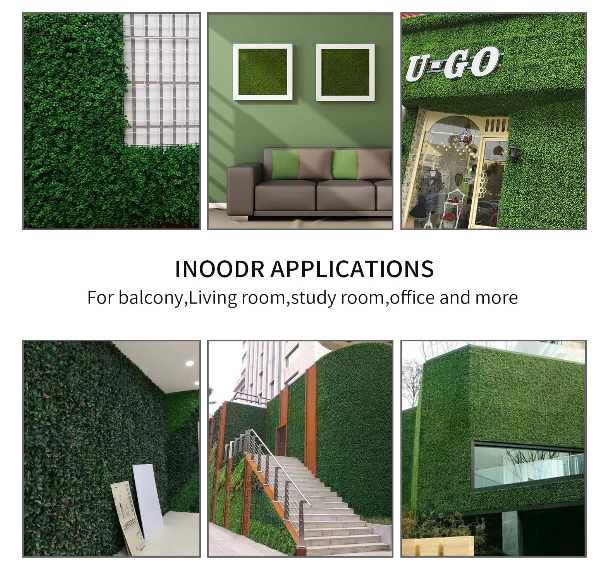 Plastic Artificial Boxwood Wall Milan Grass Panel Plant Green Wall for Decoration