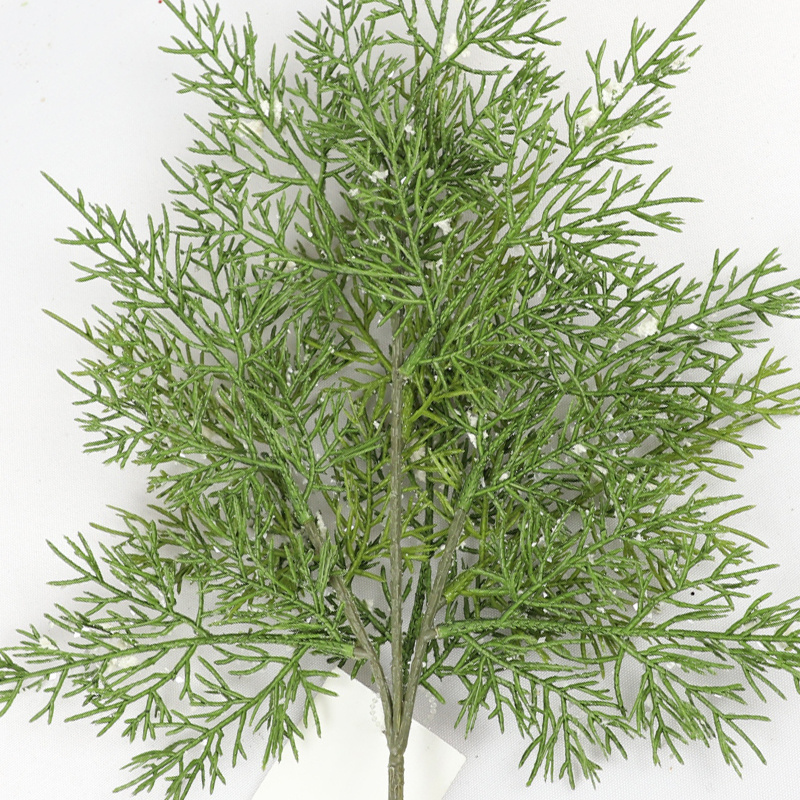 Newly Design Pine Cypress Single Green Simulation Pine Needle Branches Leaves Indoor Outdoor Natural Spruce Pine Decor