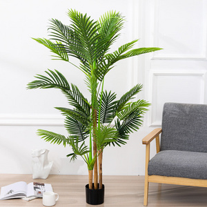 Fashion Vivid Mall Hotel Ornamental Floor Bonsai Plant Palm Tree Artificial Chrysalidocarpus Tree