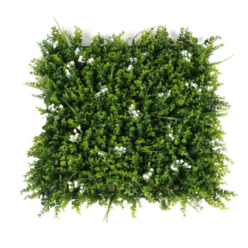 UV Proof Natural Faux Wedding Backdrop Decoration Green Grass Panels Artificial Moss Wall Mat