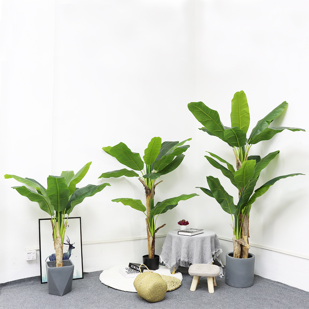 High Quality Big Bonsai Plant Wholesale Home Office Decor Lifelike Greenery Artificial Banana Plant Tree