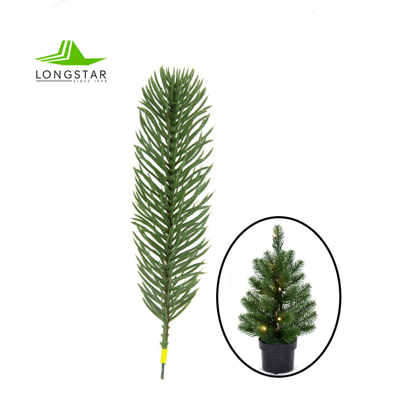 China Longstar High Quality Artificial PE Christmas Pine Needles Tree Leaf Branches