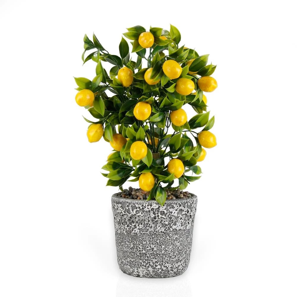 Wholesale Artificial Lemon Bonsai Plants Artificial Fruit Tree Indoor Decor Small Artificial Tree