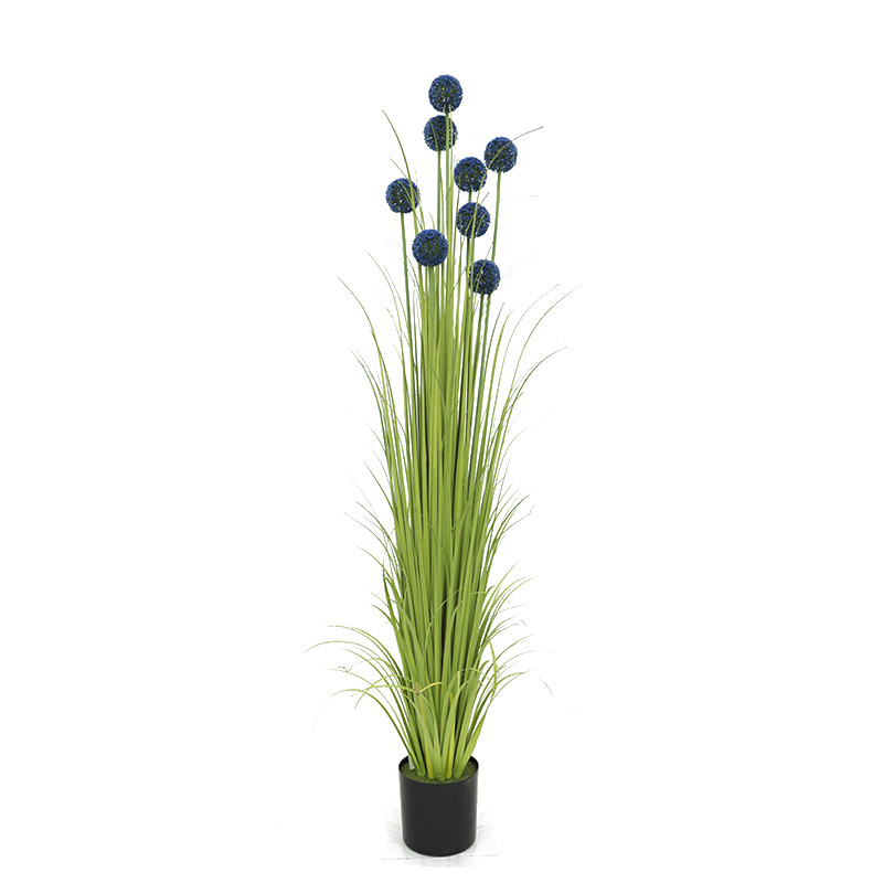 Longstar 2022 Artificial Outdoor Plants Plastic Wheat Grass Greenery Shrubs Plant Artificial Onion Grass