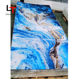 Artificial Flexible Imitation Marble PVC Wall Panel Board Custom Size UV Marble Sheet