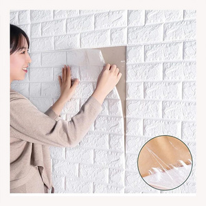 Longtime kitchen luxury vinyl self adhesive pvc 3d foam bricks peel and stick wallpapers/wall coating for 3d home decoration