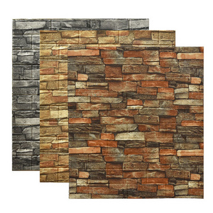 Longtime Adhesive 3D Brick PE Foam Sheet Wallpaper Nordic Style 3D Brick Wall Panels for Room