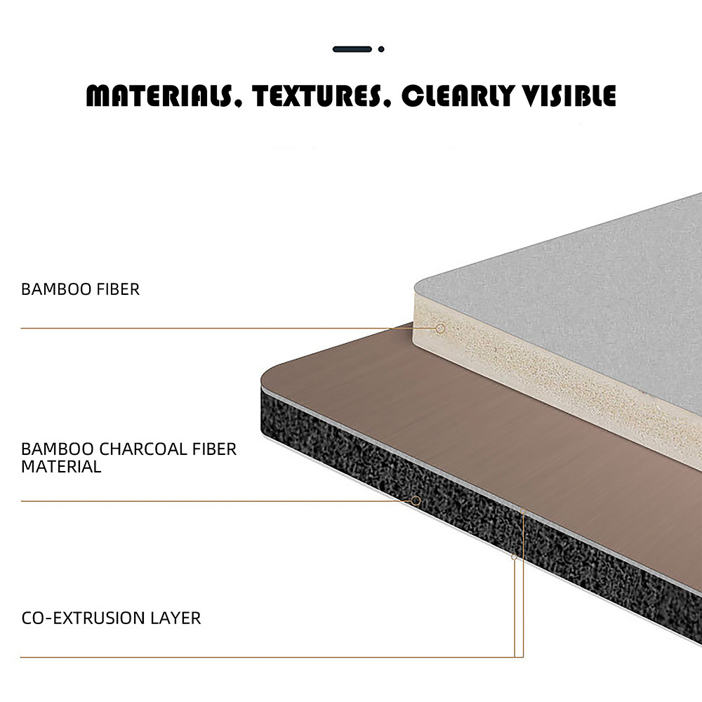 Eco-Friendly Imitation Marble Texture Carbon Crystal / Bamboo Charcoal Composite Fiber Wood Veneer Wall Panel Board