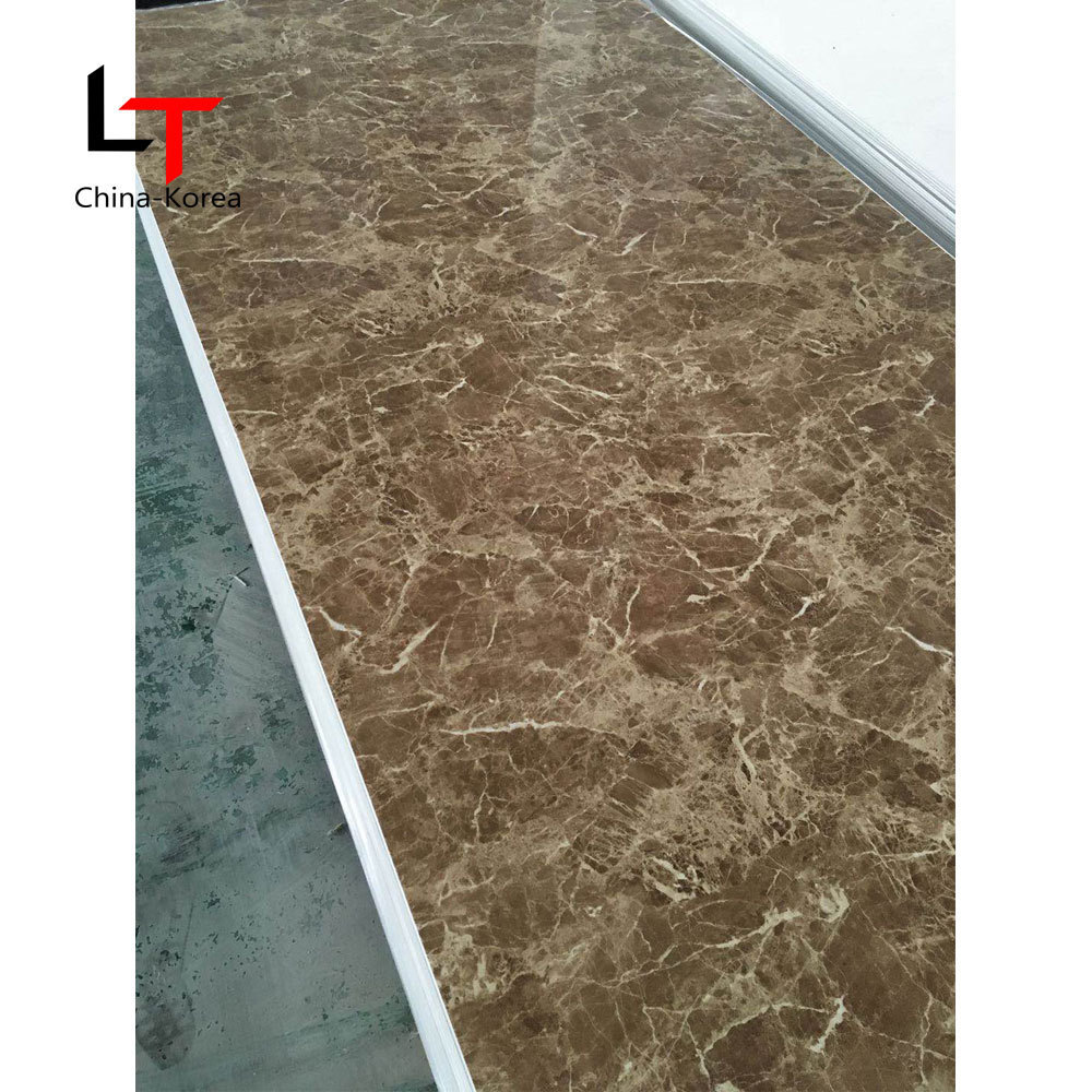 Longtime Plastic profile pvc material waterproof types pvc wall panel ceiling board / uv board pvc marble sheet glossy