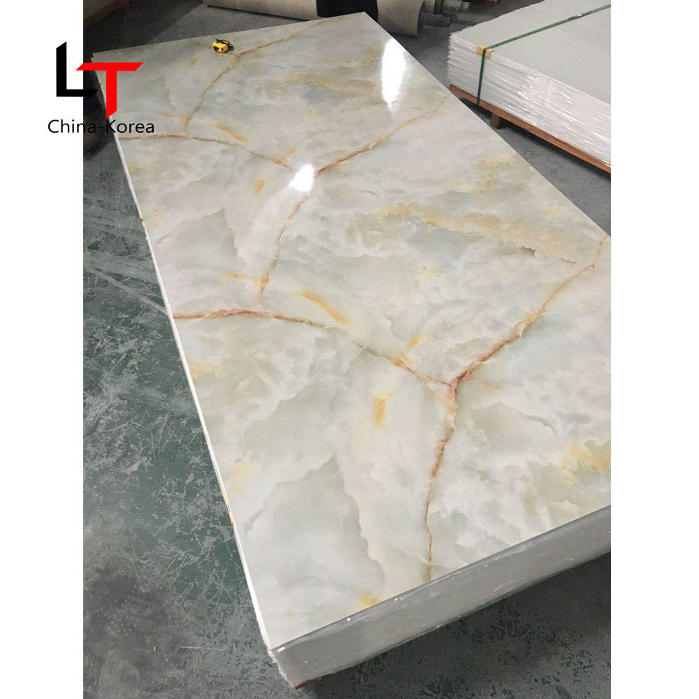 Longtime Plastic profile pvc material waterproof types pvc wall panel ceiling board / uv board pvc marble sheet glossy