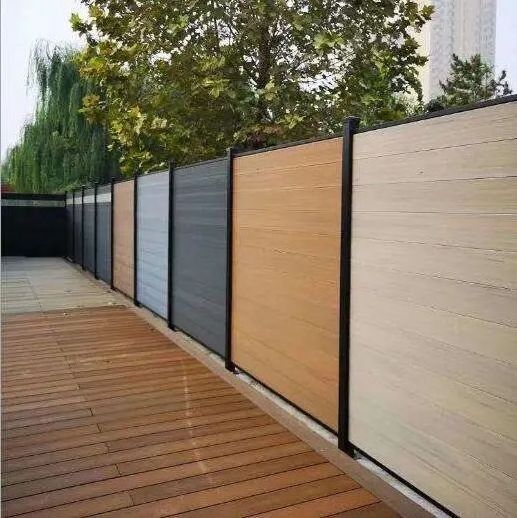 Anti UV Waterproof Privacy Fence Panel Wood Plastic Composite 8ft Garden WPC Fence & Door