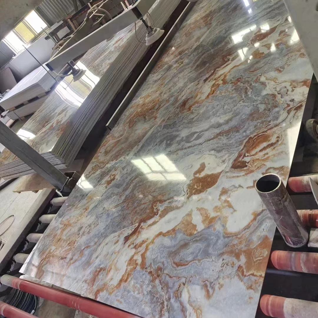 1220mm*2440mm high glossy uv marble pvc wall panels sheet celling board water proof interior wall boards