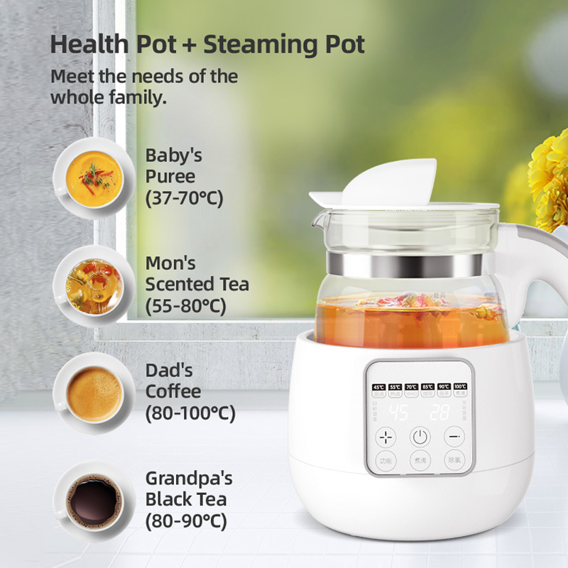 Instant Automatic Heating Baby Milk Machine Baby Formula Milk Maker Machine Electric Custom Digital Aluminium Glass Tea Kettle