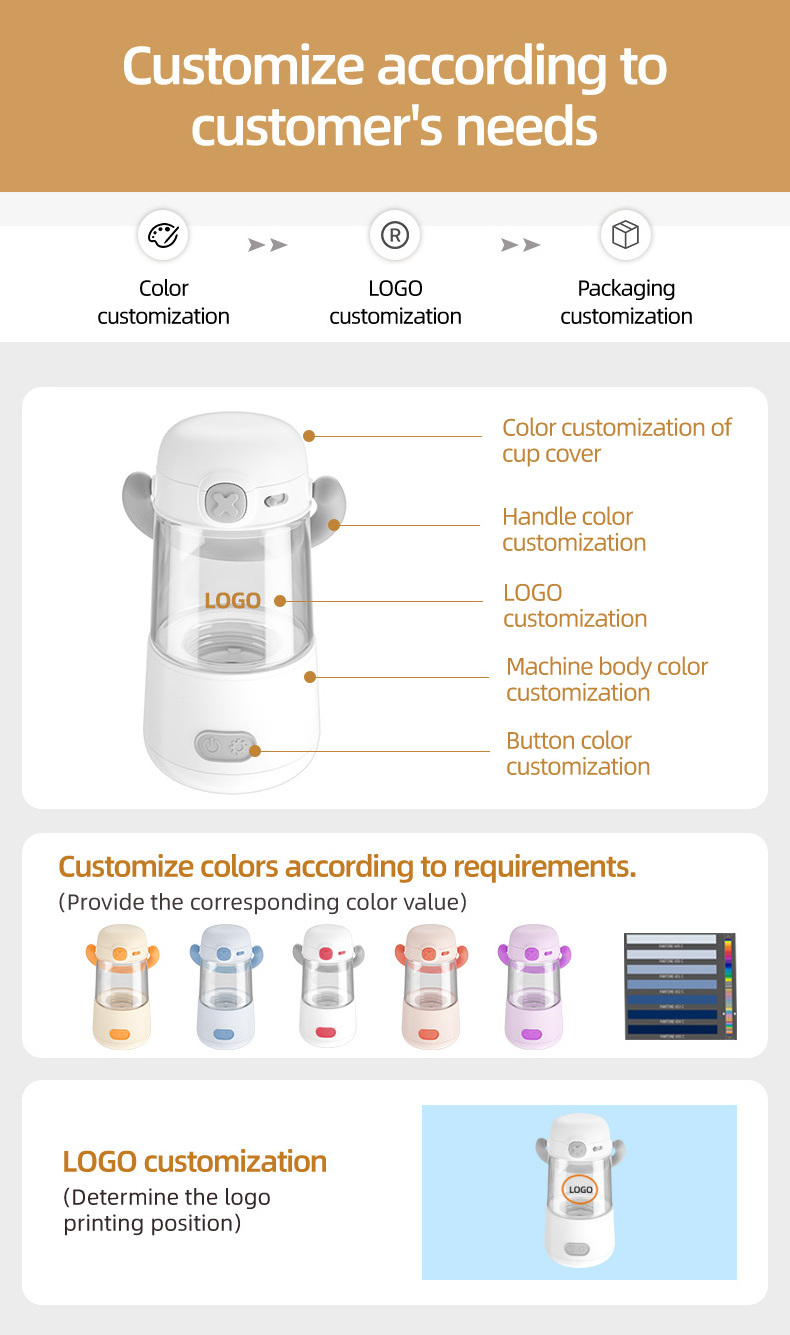 Portable Outdoor Travel Electric Smart Wireless Hot Water Baby Food Fast Feeding Bottle Warmer For Milk