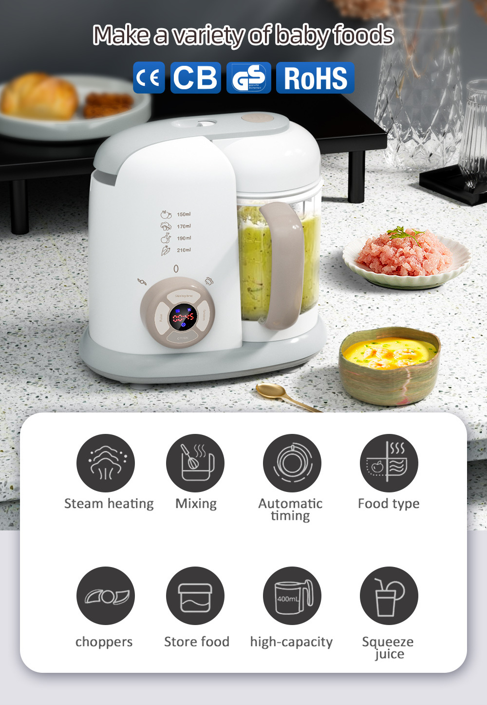 mini electric chopper silent blender procesador de alimentos baby food maker baby food processor