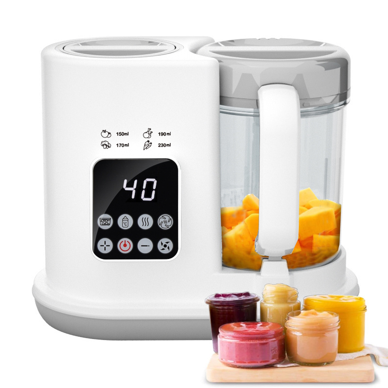 Touch Screen Control White Baby Food Maker One Step Baby Food Processor Steamer Baby Food Puree Maker with Self Cleans