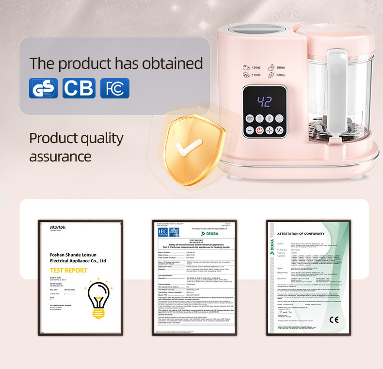 CE CB Certified Multi-functional Electric Baby Food Maker Processor Blender Procesador De Alimentos Plastic Customized BR 100