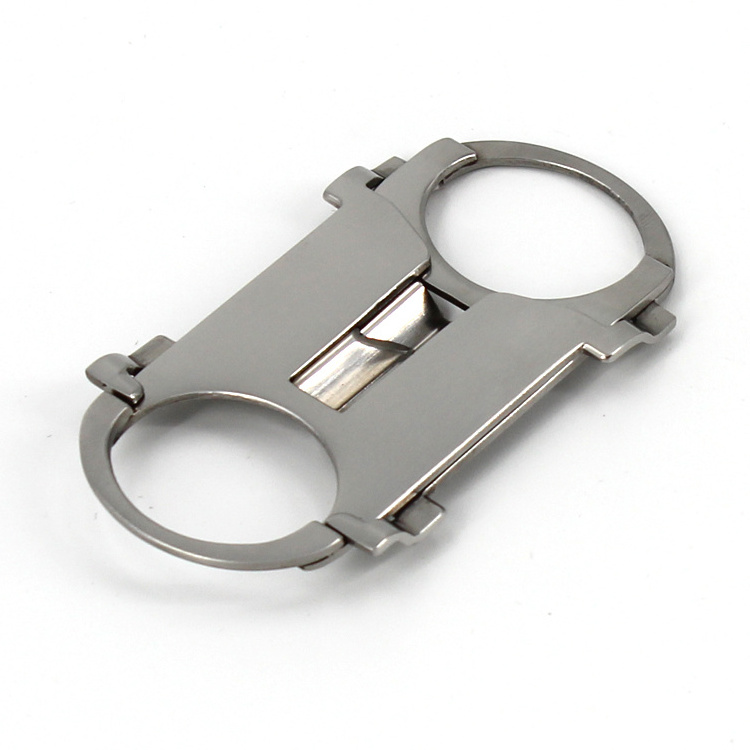 Luxury cigar accessories custom stainless steel cigar cutters with button round cigar cutter v cut