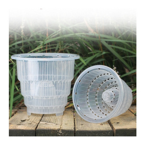 Wholesale Root Control Air Column 360 Degree Breathable Phalaenopsid Round Clear Slit Orchid Pot