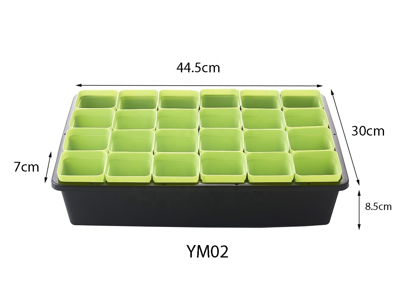 Durable Plastic Flat Flower Plant Pot Stand Holder Seeding Germination Nursery Grow Tray Propagator With Dome Lids