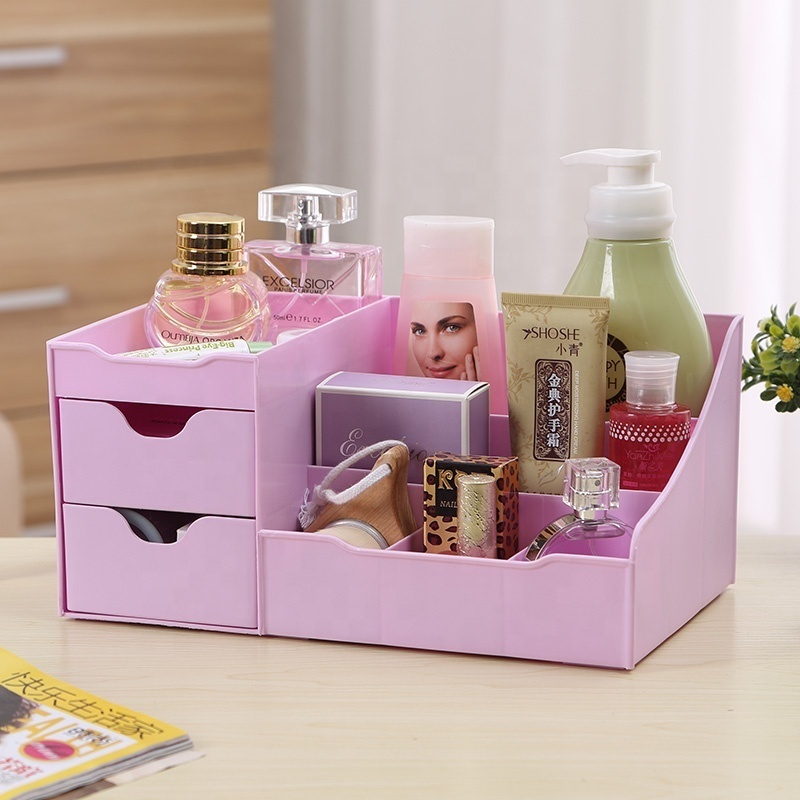 Cosmetic Make Up Box 2 Desk Makeup Organizer With Drawer