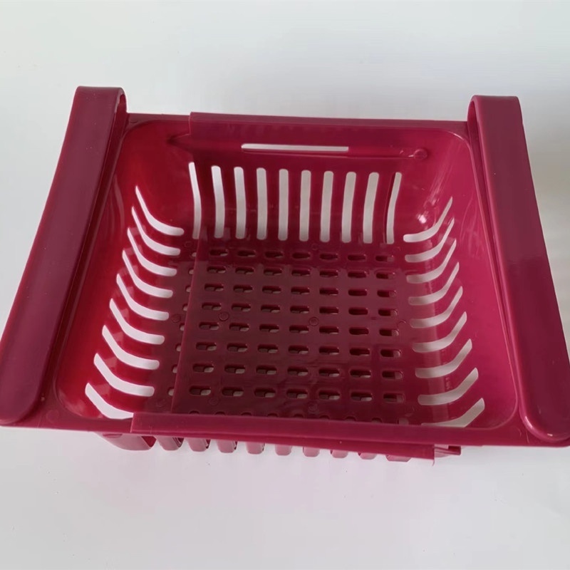 Adjustable Plastic PP Under Shelf Storage Basket Box Pull Out Fridge Drawer Organizer Bin Kitchen Storage Box For Refrigerator