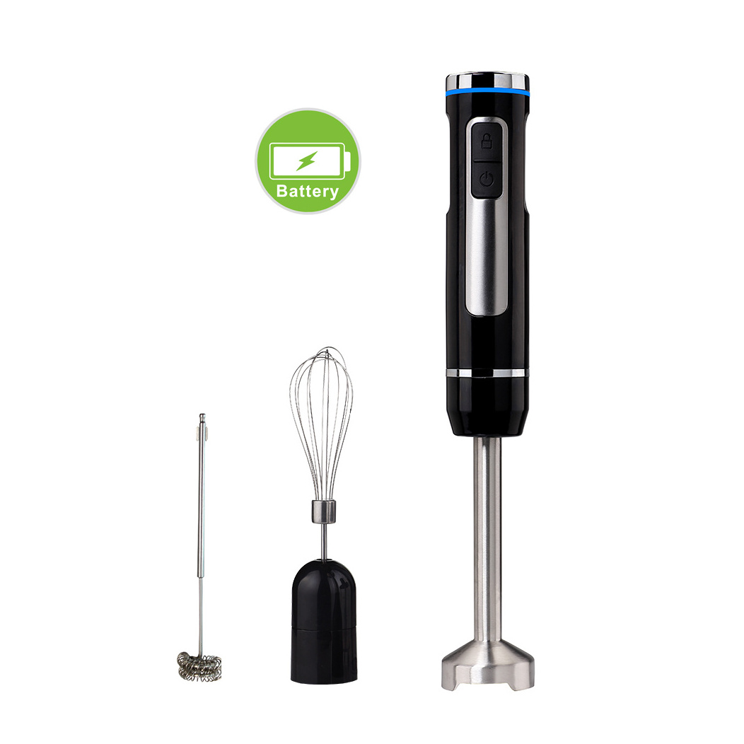 Cordless immersion blender for multi-fuctional 3 in 1 beaker chopper blender