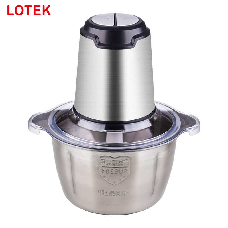 Popular 2L Stainless Steel or Glass Home Use Electric Mini Food Chopper