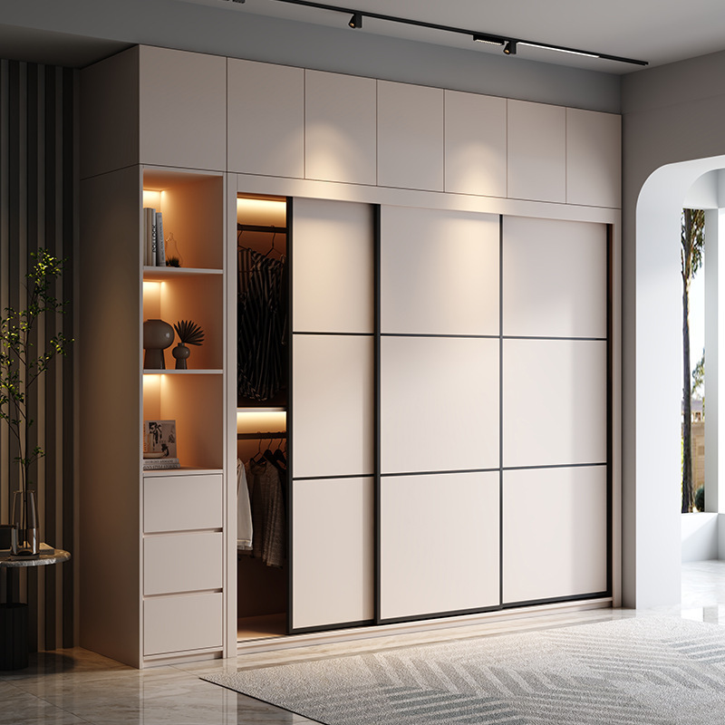 Big Large Cloth European Design Luxury Wardrobe Closets solid wood wardrobe modern minimalist bedroom cabinet