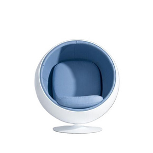 Custom Geometric Ball Chair Sturdy Aluminum Base Accent Velvet Fabric Or Leather Upholstery 360 Degree Swivel Accent Armchair