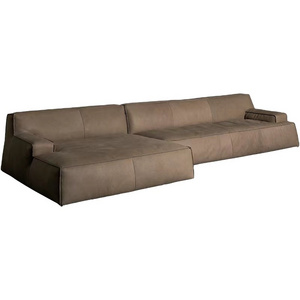 Light Luxury Funiture 3/4 Seater Modular Couches Couches Top GrainModular Sectional Customizable Color Real Leather Sofa