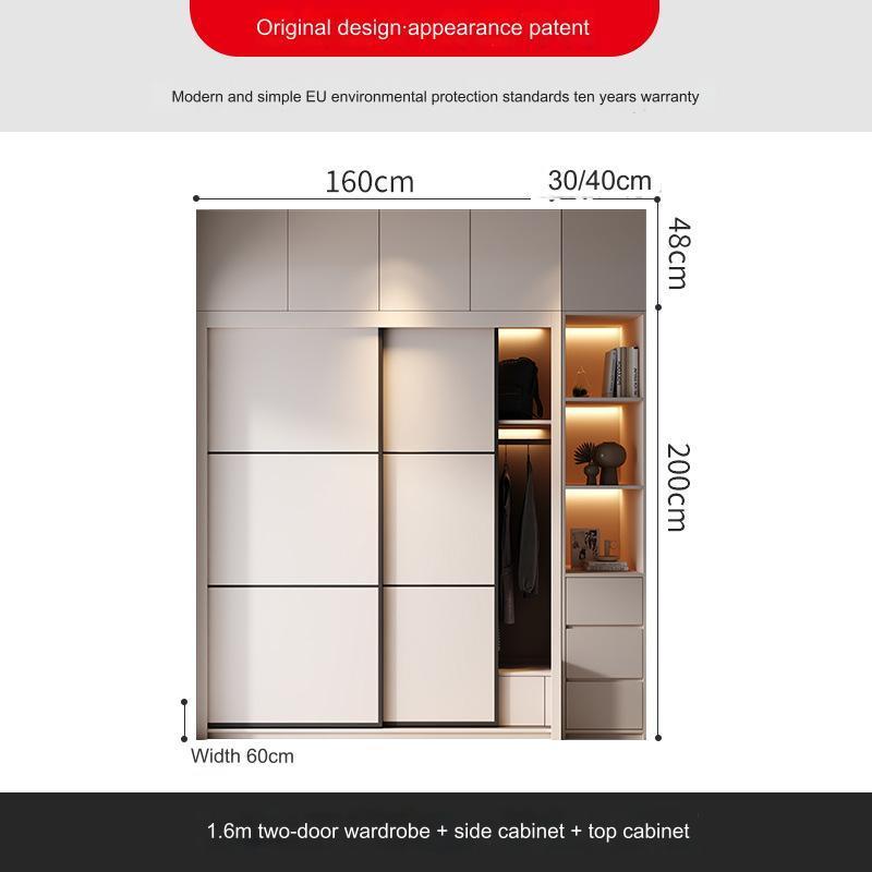 Big Large Cloth European Design Luxury Wardrobe Closets solid wood wardrobe modern minimalist bedroom cabinet