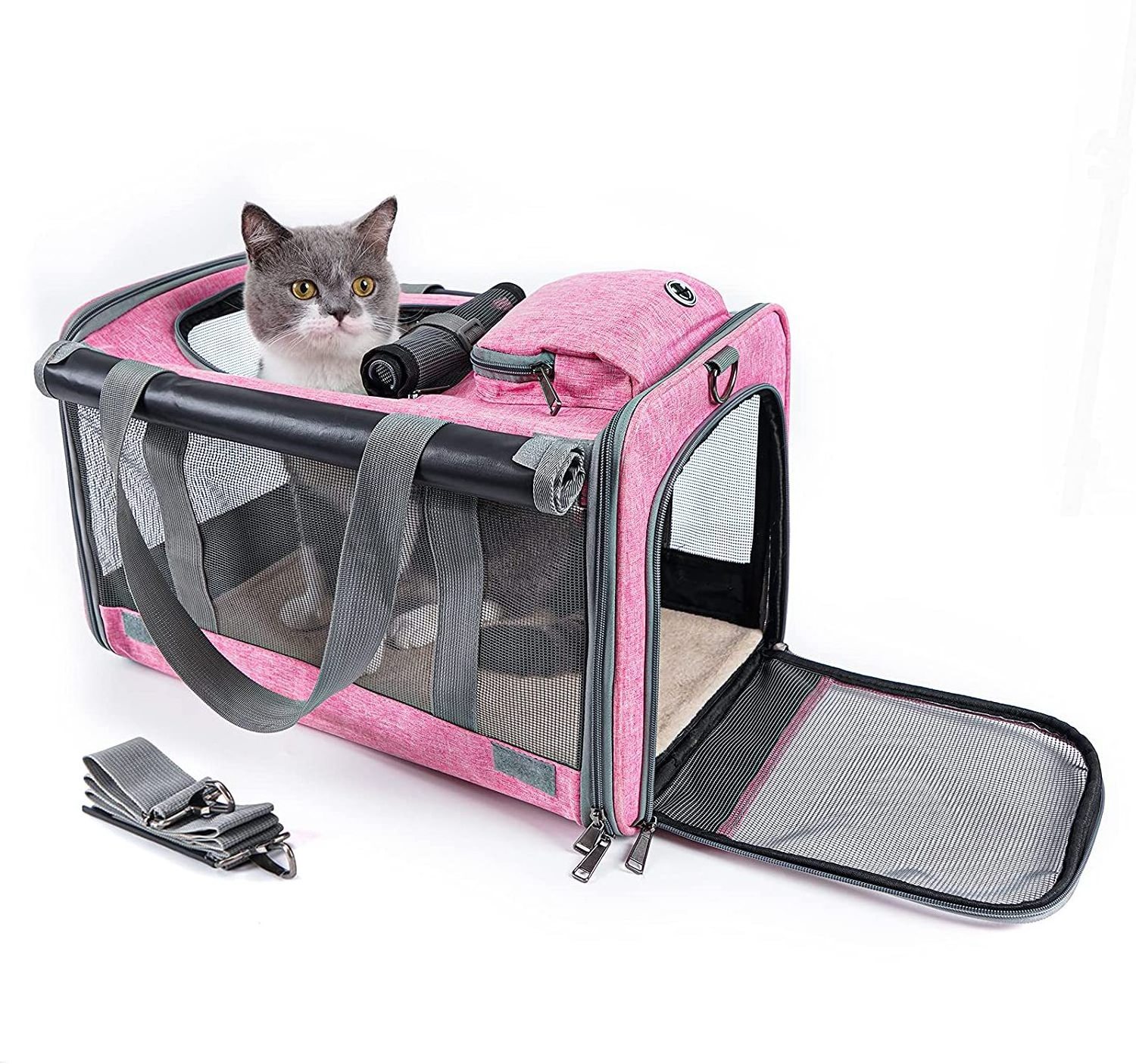 Pet folding bag Portable Foldable pet trolley luggage set travel luggage pet products 2024