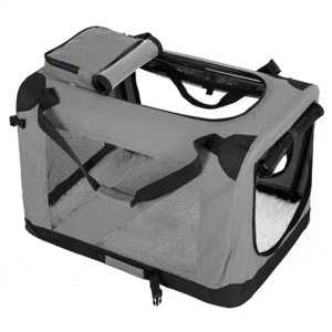 Soft PET CARRIER Folding Dog Cat Animal Travel Cage Bag Portable Grey Crate Box