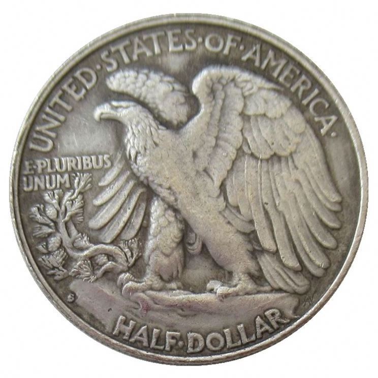 Wholesale 1943 P/D/S Walking Liberty Half 50 Cents Dollar Silver Plated US Reproduction Decorative Commemorative Coins