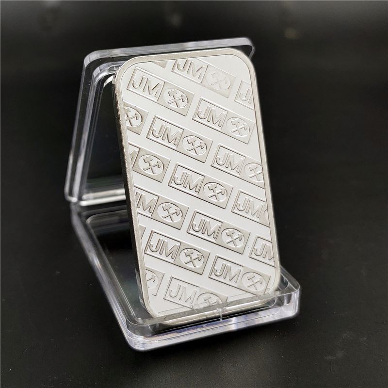 UK 1 Ounce Troy Silver Plated Collectibles Coin Replica 1 OZ Find Clad 9999 JM Johnson Matthey American Silver Bullion Bars